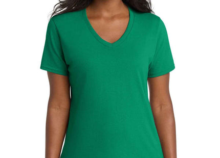 Port & Co Women's Core Cotton VNeck Tee LPC54V Kelly
