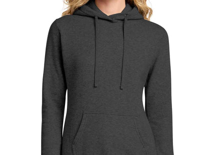 Port & Co Women's Core Fleece Pullover Hooded Sweatshirt LPC78H Dark Heather Grey