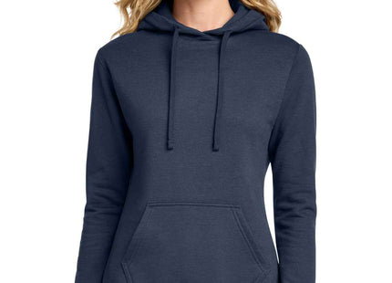 Port & Co Women's Core Fleece Pullover Hooded Sweatshirt LPC78H Navy