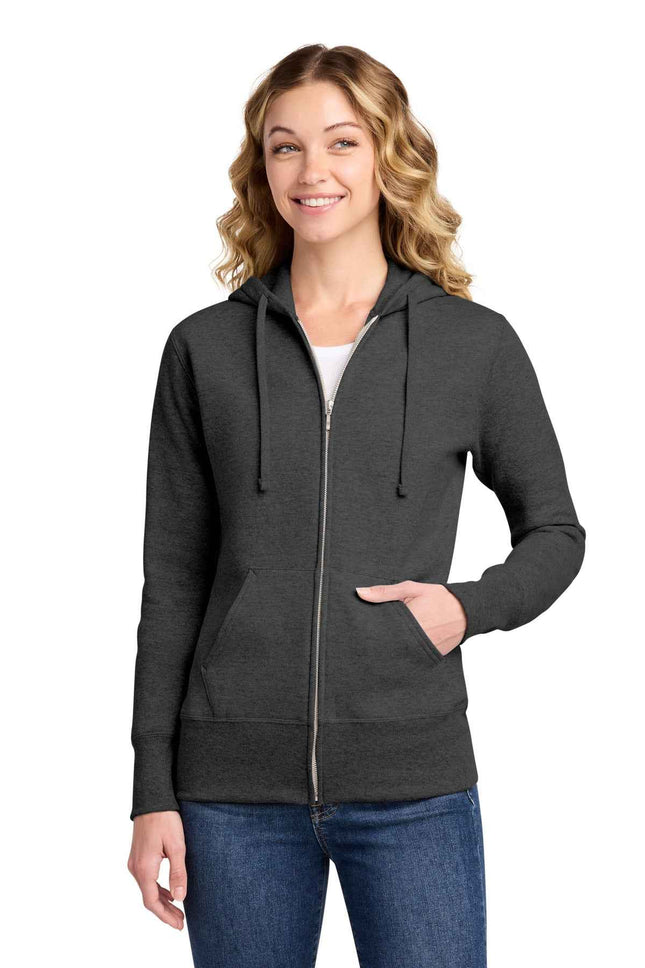 Port & Co Women's Core Fleece FullZip Hooded Sweatshirt LPC78ZH