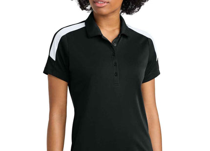 SportTek Women's Competitor United Polo LST104 Black White
