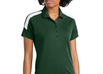 SportTek Women's Competitor United Polo LST104 Forest Green White