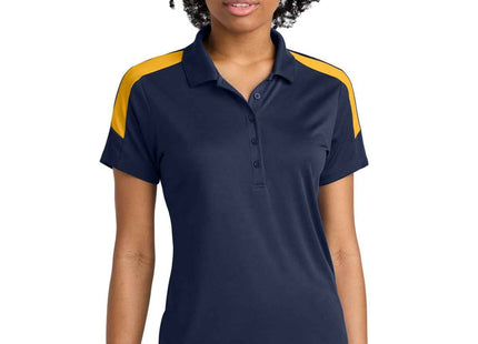 SportTek Women's Competitor United Polo LST104 True Navy Gold
