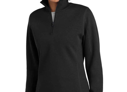 SportTek Women's 1/4Zip Sweatshirt LST253 Black