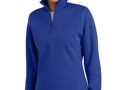 SportTek Women's 1/4Zip Sweatshirt LST253 True Royal