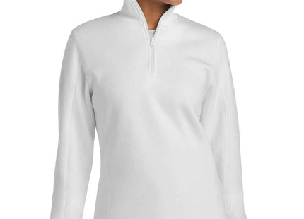 SportTek Women's 1/4Zip Sweatshirt LST253 White