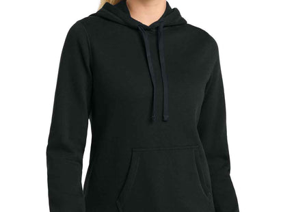 SportTek Women's Pullover Hooded Sweatshirt LST254 Black