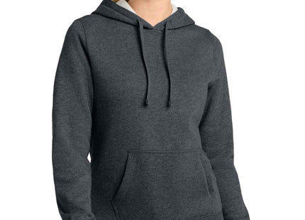 SportTek Women's Pullover Hooded Sweatshirt LST254 Graphite Heather
