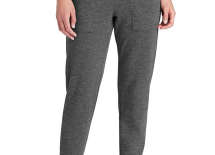 SportTek Women's PosiCharge TriBlend Wicking Fleece Jogger LST299 Dark Grey Heather