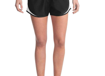 SportTek Women's Cadence Short LST304 Black White Black