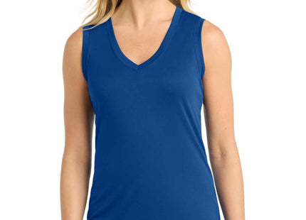 SportTek Women's Sleeveless PosiCharge Competitor VNeck Tee LST352 True Royal