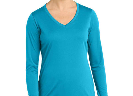 SportTek Women's Long Sleeve PosiCharge Competitor VNeck Tee LST353LS