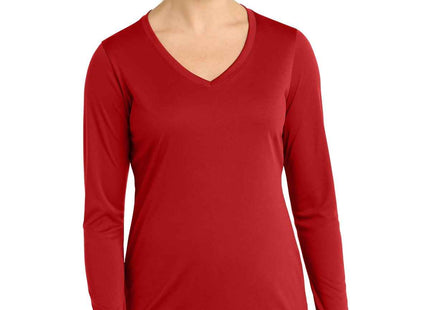 SportTek Women's Long Sleeve PosiCharge Competitor VNeck Tee LST353LS