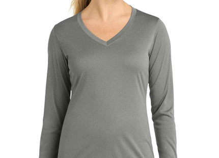 SportTek Women's Long Sleeve PosiCharge Competitor VNeck Tee LST353LS