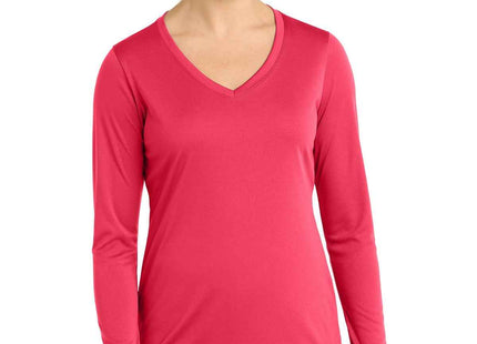 SportTek Women's Long Sleeve PosiCharge Competitor VNeck Tee LST353LS