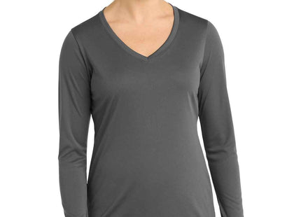 SportTek Women's Long Sleeve PosiCharge Competitor VNeck Tee LST353LS