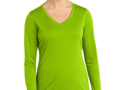 SportTek Women's Long Sleeve PosiCharge Competitor VNeck Tee LST353LS