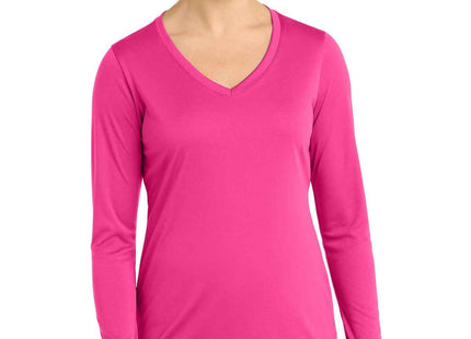 SportTek Women's Long Sleeve PosiCharge Competitor VNeck Tee LST353LS