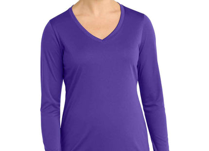 SportTek Women's Long Sleeve PosiCharge Competitor VNeck Tee LST353LS