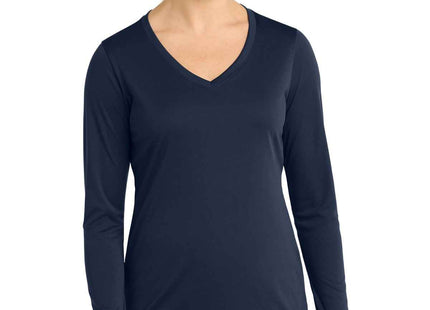 SportTek Women's Long Sleeve PosiCharge Competitor VNeck Tee LST353LS