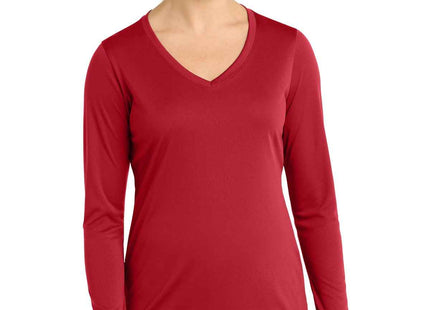 SportTek Women's Long Sleeve PosiCharge Competitor VNeck Tee LST353LS