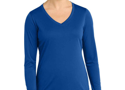 SportTek Women's Long Sleeve PosiCharge Competitor VNeck Tee LST353LS
