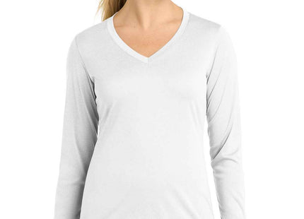 SportTek Women's Long Sleeve PosiCharge Competitor VNeck Tee LST353LS