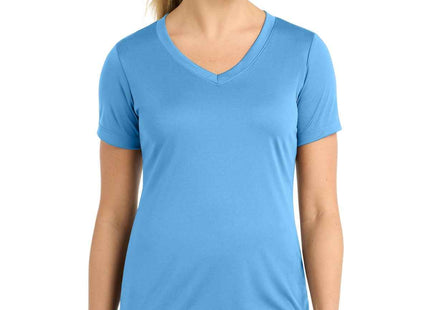 SportTek Women's PosiCharge Competitor VNeck Tee LST353 Carolina Blue