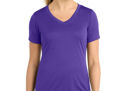 SportTek Women's PosiCharge Competitor VNeck Tee LST353 Purple