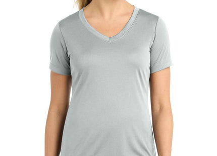 SportTek Women's PosiCharge Competitor VNeck Tee LST353 Silver