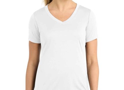 SportTek Women's PosiCharge Competitor VNeck Tee LST353 White