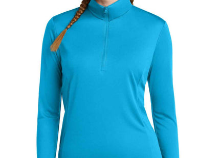 SportTek Women's PosiCharge Competitor 1/4Zip Pullover LST357 Atomic Blue