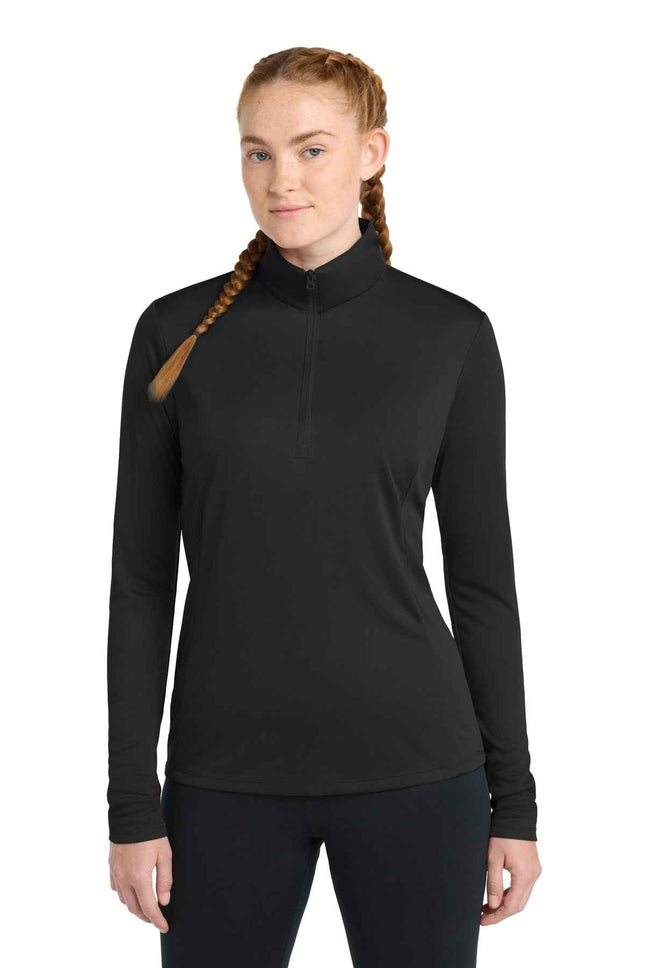 SportTek Women's PosiCharge Competitor 1/4Zip Pullover LST357 Black