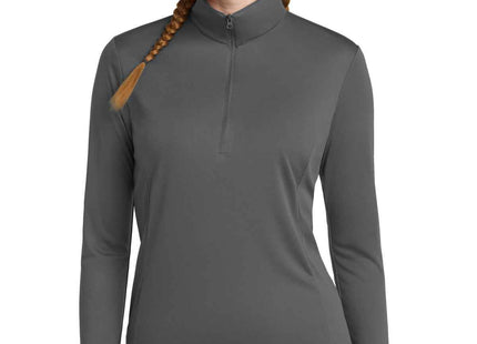 SportTek Women's PosiCharge Competitor 1/4Zip Pullover LST357 Iron Grey