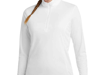 SportTek Women's PosiCharge Competitor 1/4Zip Pullover LST357 White
