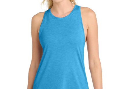 SportTek Women's PosiCharge TriBlend Wicking Tank LST402 Pond Blue Heather