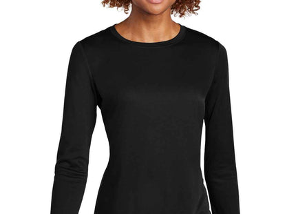 SportTek Women's PosiUV Pro Long Sleeve LST420LS Black