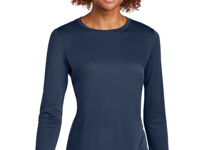 SportTek Women's PosiUV Pro Long Sleeve LST420LS True Navy
