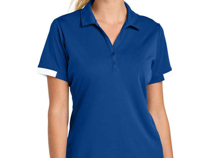 SportTek Women's Club Colorblock Polo LST444 True Royal White