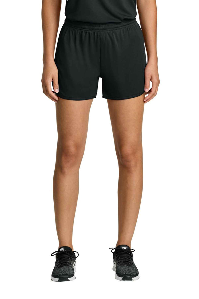 SportTek Women's Club 3" Track Short LST447 Black