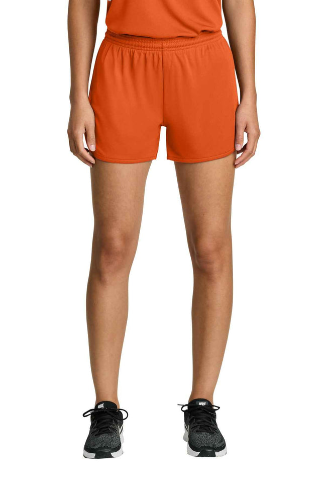 SportTek Women's Club 3" Track Short LST447 Deep Orange