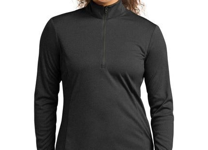 SportTek Women's Endeavor 1/2Zip Pullover LST469 Black Heather