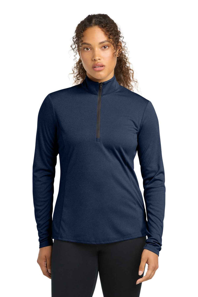 SportTek Women's Endeavor 1/2Zip Pullover LST469 Dark Royal Heather