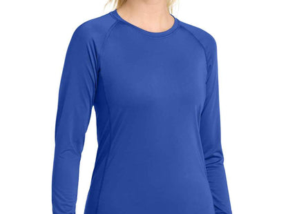 SportTek Women's Long Sleeve Rashguard Tee LST470LS True Royal
