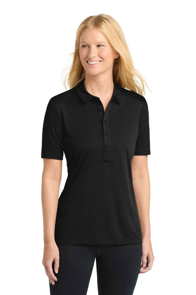 SportTek Women's PosiUV Pro Polo LST520 Black