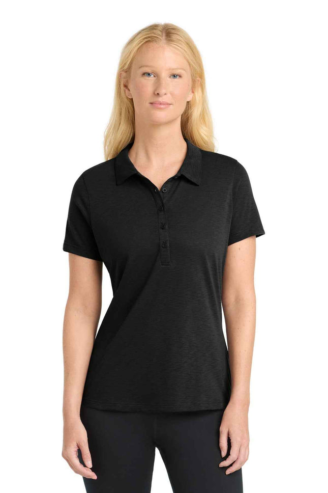 SportTek Women's PosiCharge Strive Polo LST530 Black