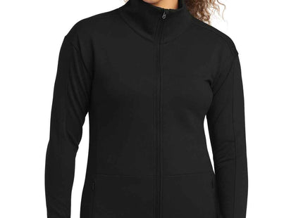 SportTek Women's SportWick Flex Fleece FullZip LST560 Black