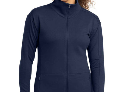 SportTek Women's SportWick Flex Fleece FullZip LST560 True Navy