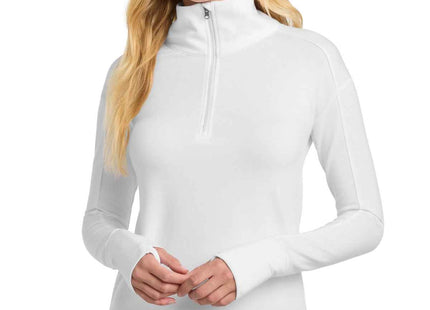 SportTek Women's SportWick Flex Fleece 1/4Zip LST561 White