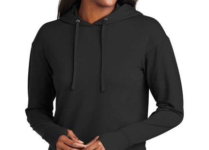 SportTek Women's SportWick Flex Fleece Pullover Hoodie LST562 Black